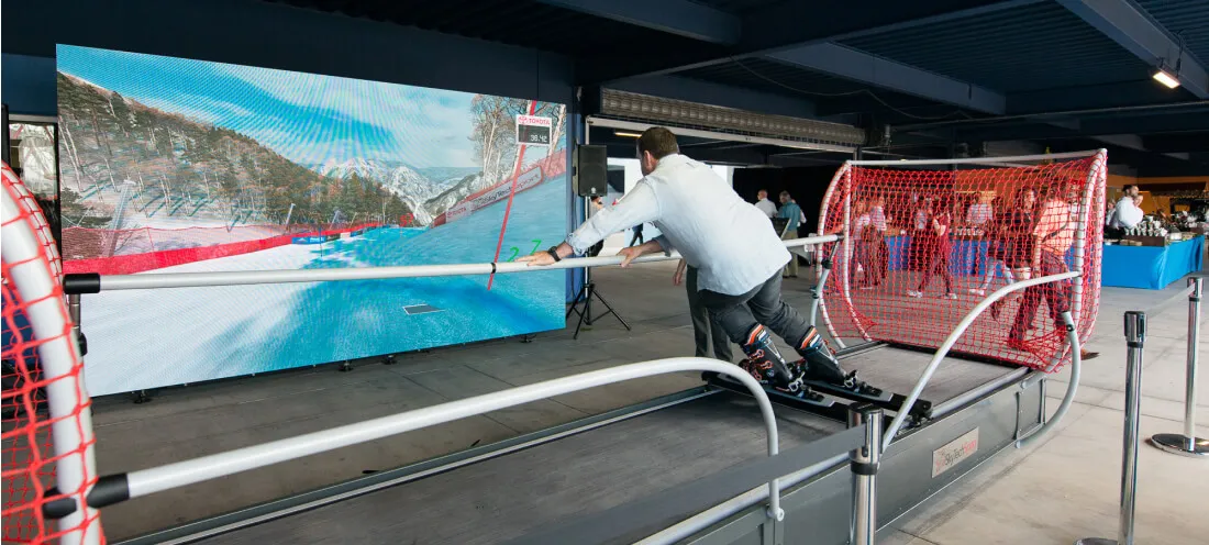 Interactive ski machine rental